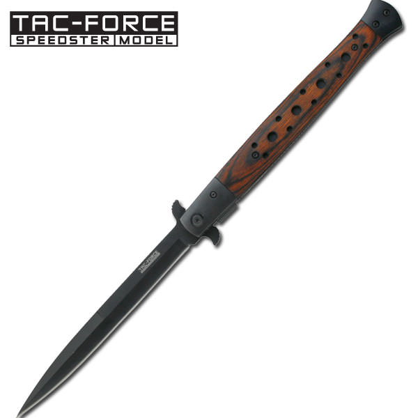 Huge Italian Stiletto Style Assisted Opening Knife - Pakkawood Handle - Tophatter's Army Products & Self Defense Collectible Weapons - Tophatter Daily Deals